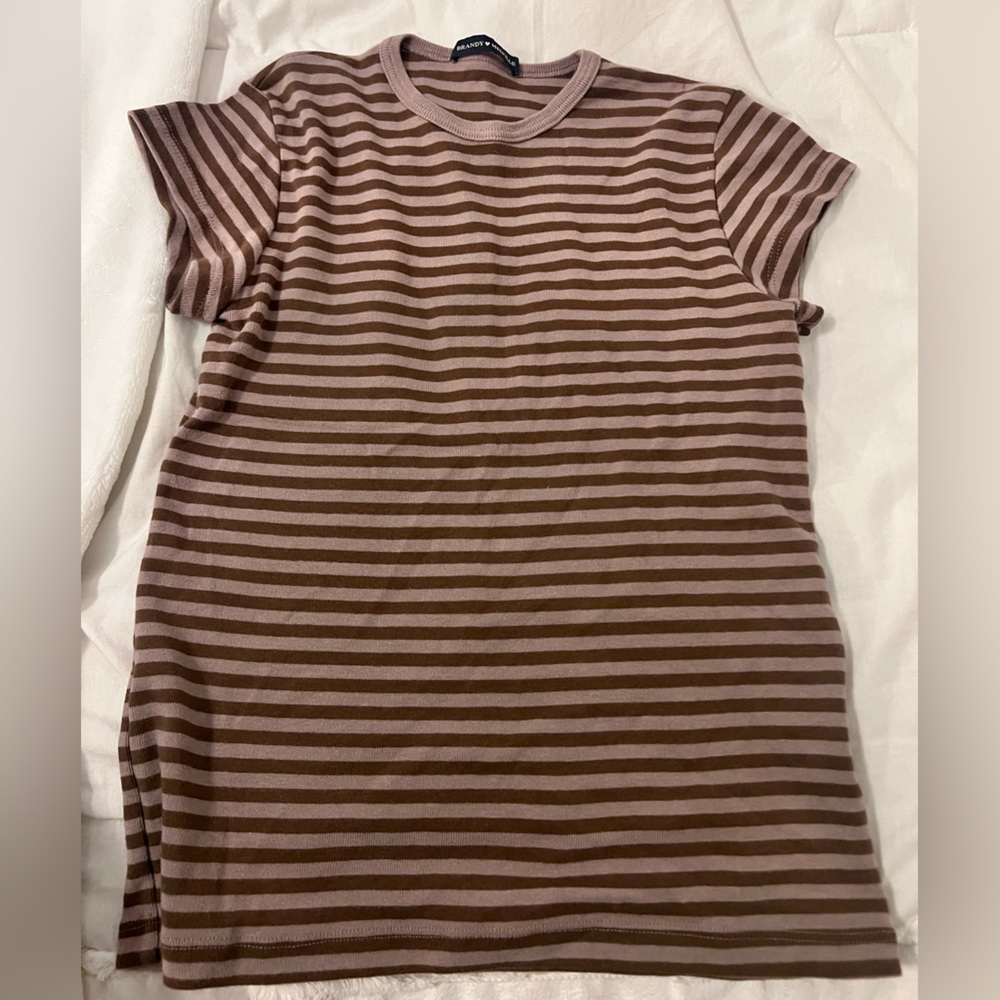 Brandy striped baby tee